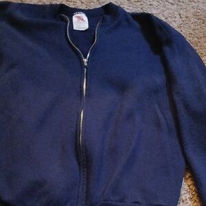 Hanes Dark Blue Zip-Up Jacket